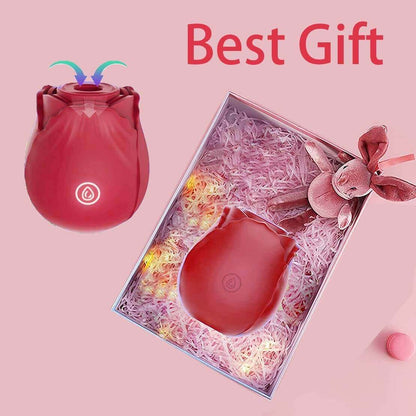 Rose Toy Classic Sucking Vibrator 10 frequency Rose Red