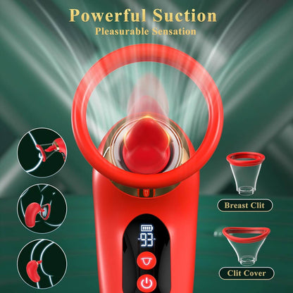 5IN1 Sucking Vibrator Rose Sex Toy, 3 Sucking