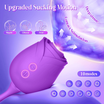 New Rose Clit Sucking Toy Dildo G-spot Vibrator