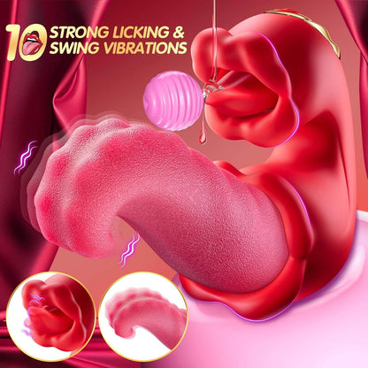 Sex Toys Tongue Vibrator for Women – 10 Licking Clitoral