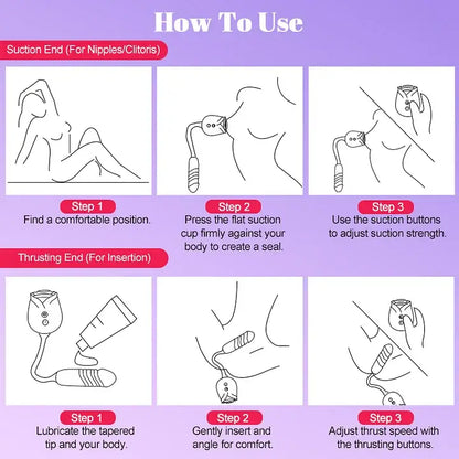 New Rose Clit Sucking Toy Dildo G-spot Vibrator