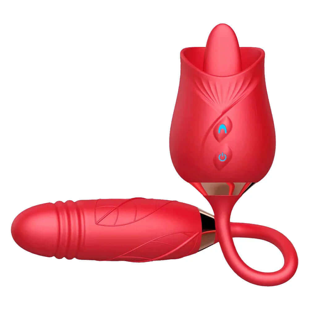 Double-headed sucking Rose vibrating jumpers female vibrators