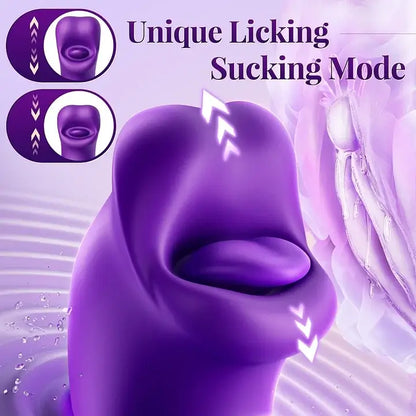 Rose Toy Tongue Licking Flapping Clit & G-spot vibrator