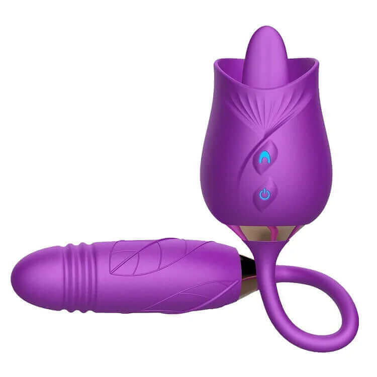 Double-headed sucking Rose vibrating jumpers female vibrators