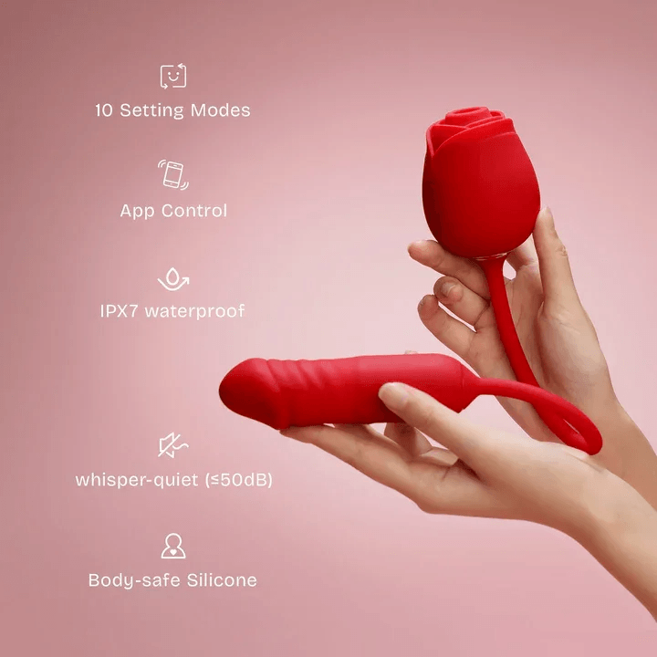 New Rose Clit Sucking Toy Dildo G-spot Vibrator