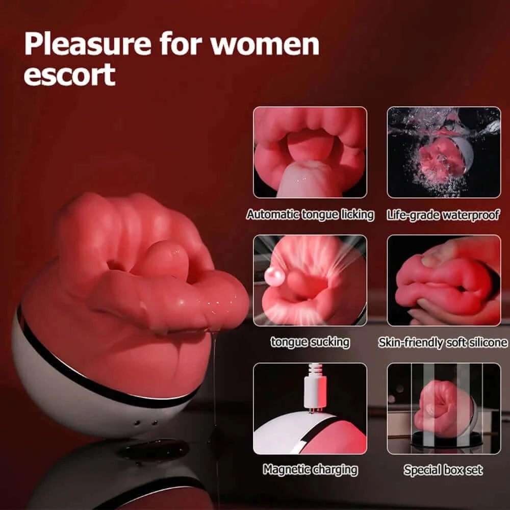 Big Mouth Rose Toy Tongue Licker: Dual-Action Suction & Vibration for Ultimate Pleasure