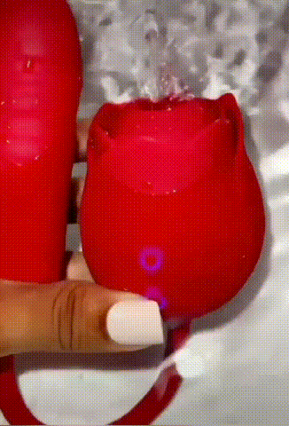Rose Vibrator 2 in 1 Rose Toy With A Thrusting Dildo