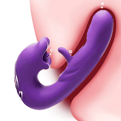 Rose Toy Tongue Licking Flapping Clit & G-spot vibrator