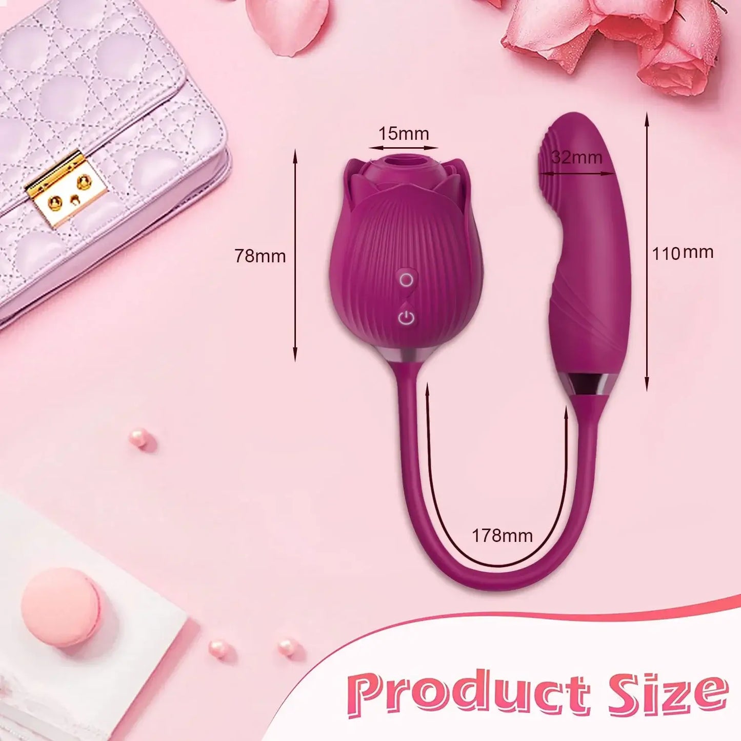 Rose toy with Dildo Extension: A Multi-Functional Delight