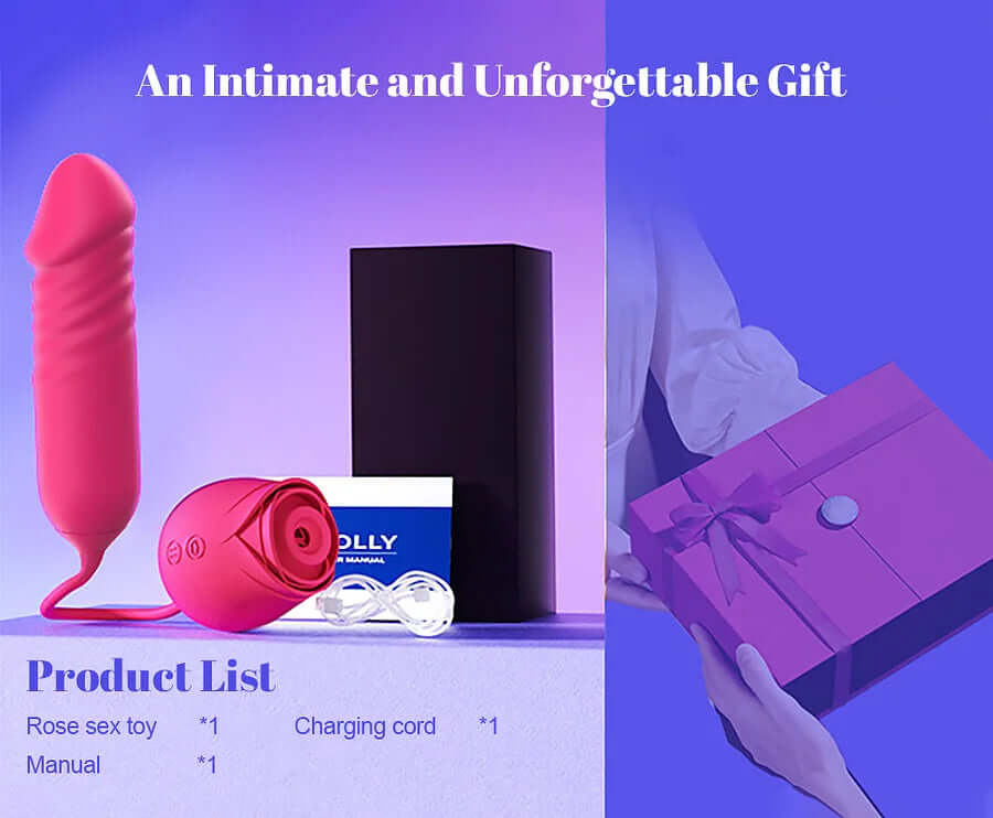 New Rose Clit Sucking Toy Dildo G-spot Vibrator New Rose Clit Sucking Toy Dildo G-spot Vibrator