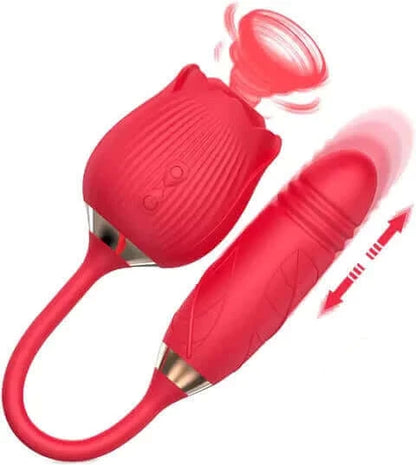 Rose Sex Toy 2 in 1 Vibrator 