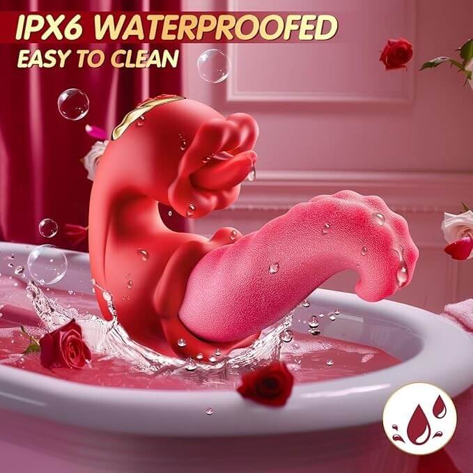 Rose Toy Sex Toys Tongue Vibrator for Women – 10 Licking Clitoral