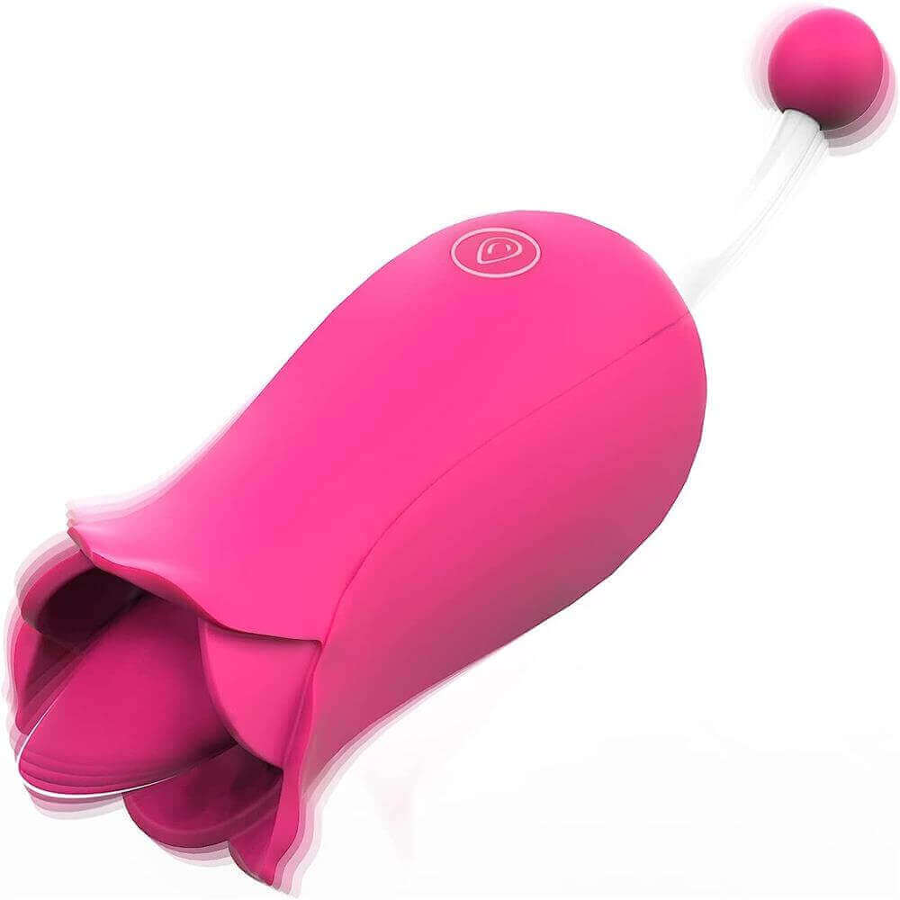 Flower Clit Vibrator and Tongue Licker with G Spot Stimulator