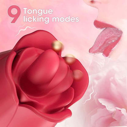 Rose Clit Licking Toy with Egg Vibrator