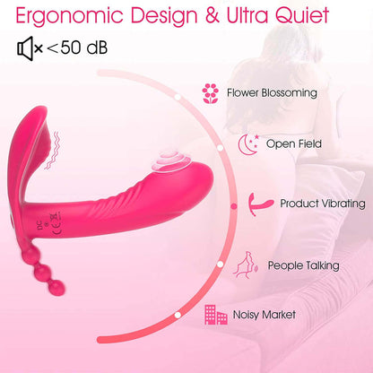 Fitted Wearable Pantie Vibrator with Clit Stimulator