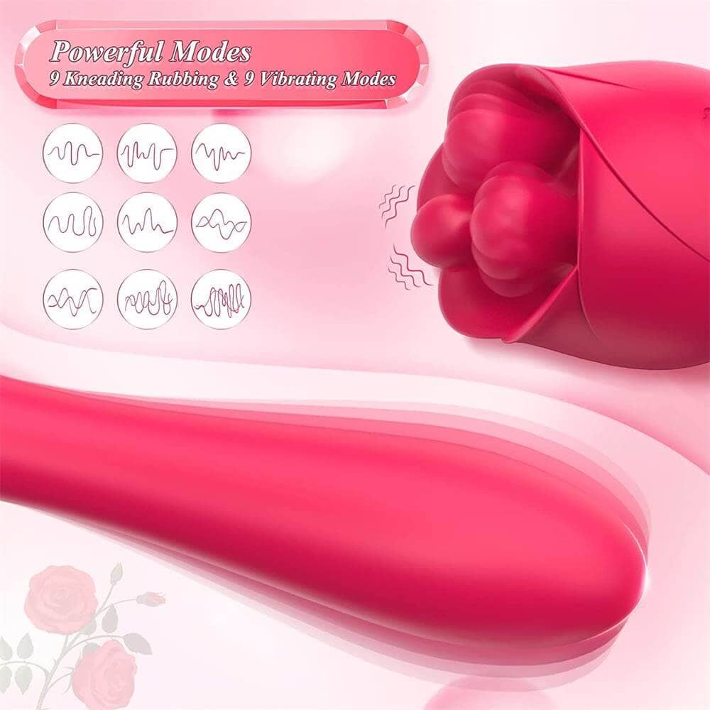 Cat's Claw Shaped Clitoral Kneading Rose Vibrator