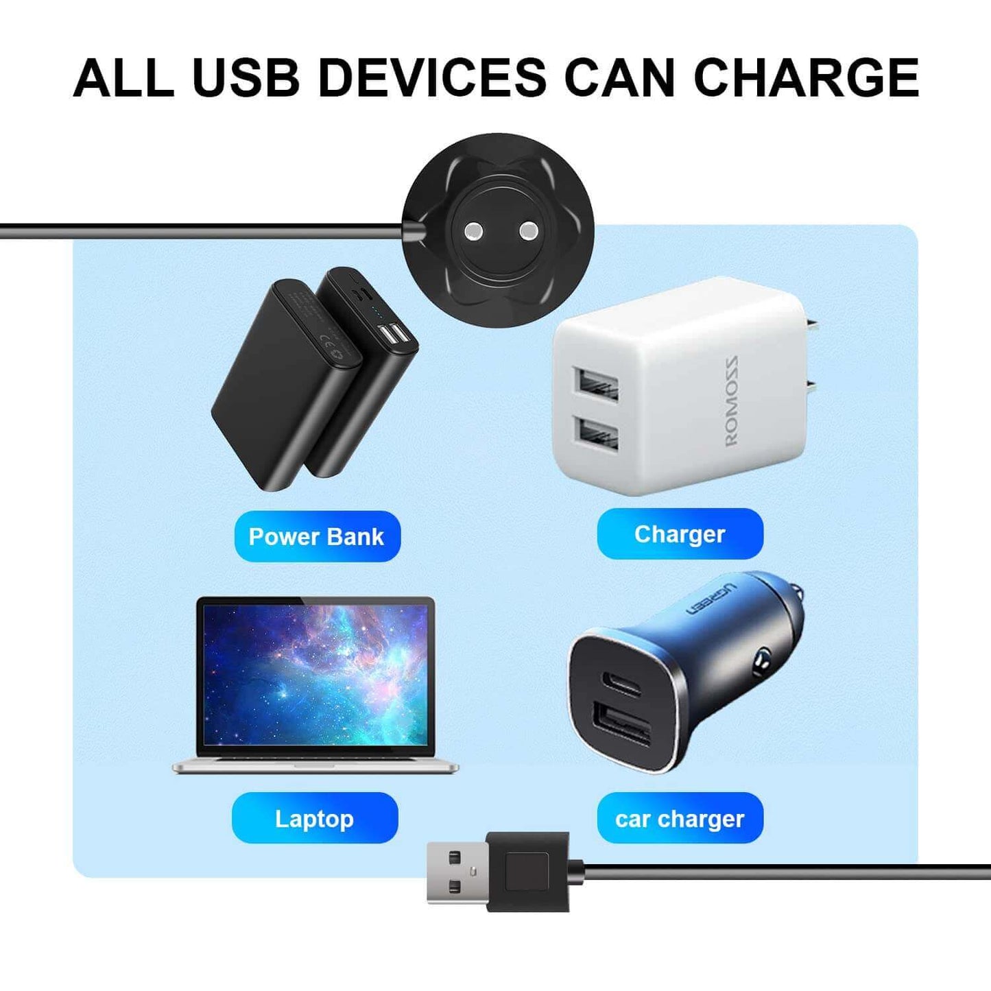 Black Rose Toy Charger - Effortless USB Charging Dock Station