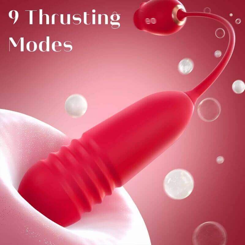 Love Flower Rose Toy | Sucking & Thrusting G Spot Dildo Vibrator
