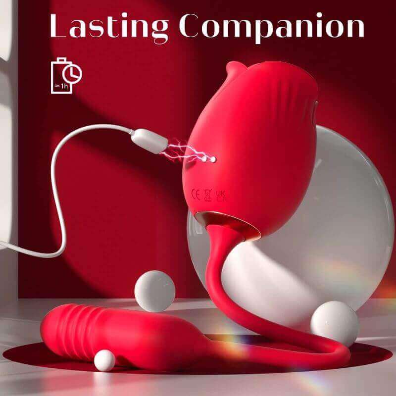 Love Flower Rose Toy | Sucking & Thrusting G Spot Vibrator Love Flower Rose Toy | Sucking & Thrusting G Spot Vibrator