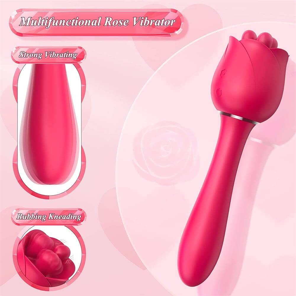 Cat's Claw Shaped Clitoral Kneading Rose Vibrator