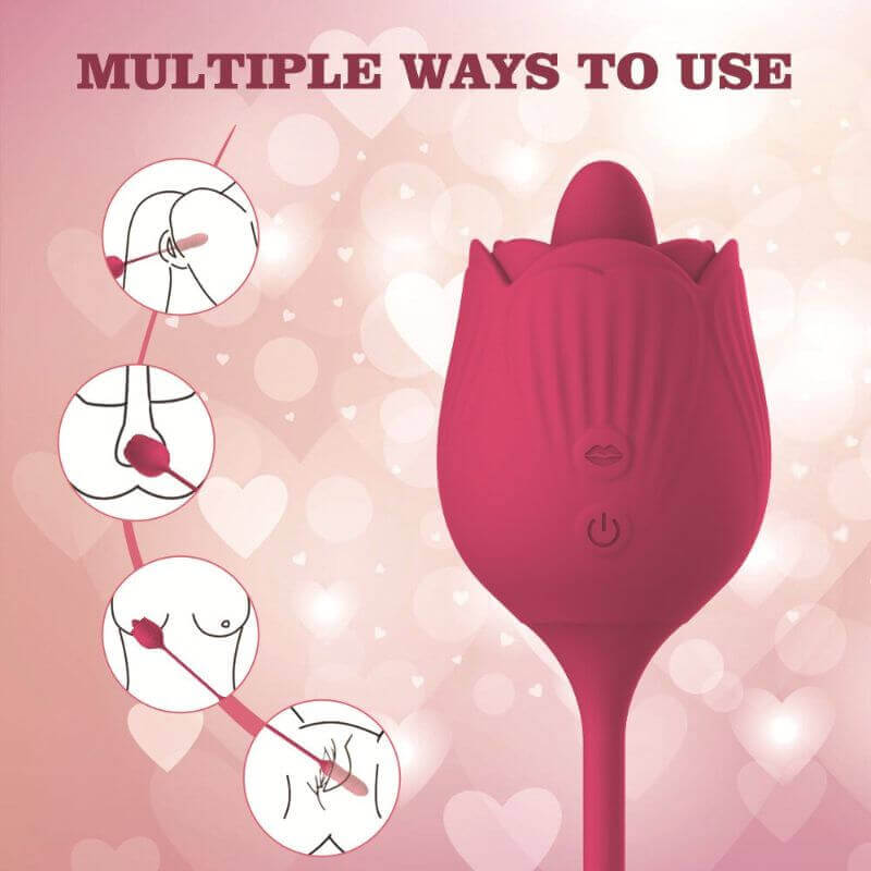 Rose Toy Extendo | Rose Sex Toy for Women | 10 Licking modes & 10 Telescopic modes