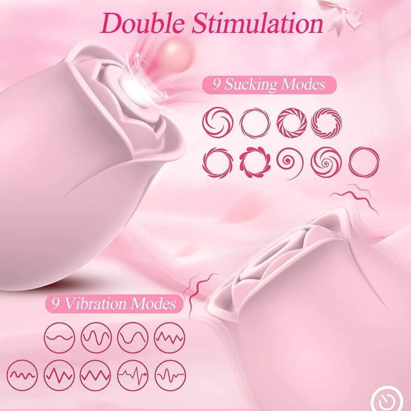 Red Rose Toy - 9 Sucking Modes and 9 Vibrant Modes Red Rose Toy - 9 Sucking Modes and 9 Vibrant Modes