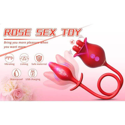Rose Toy For Men | Tongue Licking And Butt Plug