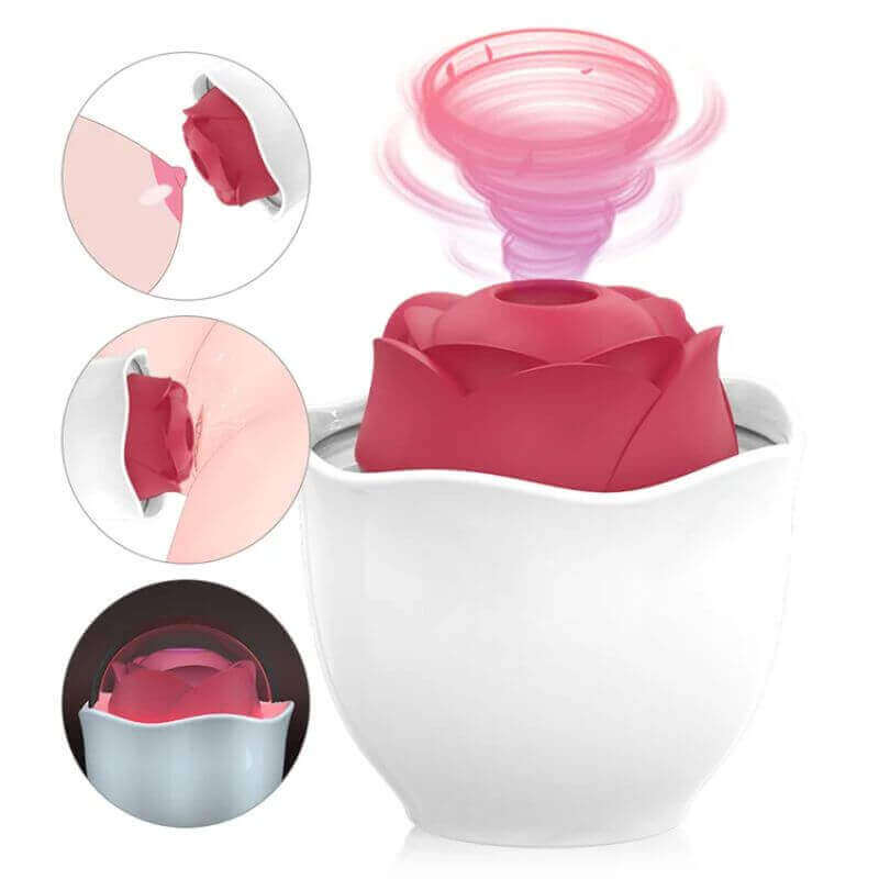 Rose Suck Toy | Rose toy with LED nightlight, waterproof and rechargeable