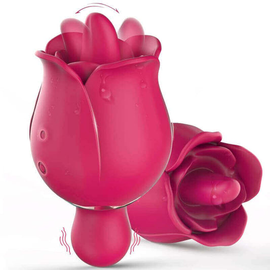 Rose Vibrator | Clitoral Tongue Licking Toy with 9 Modes