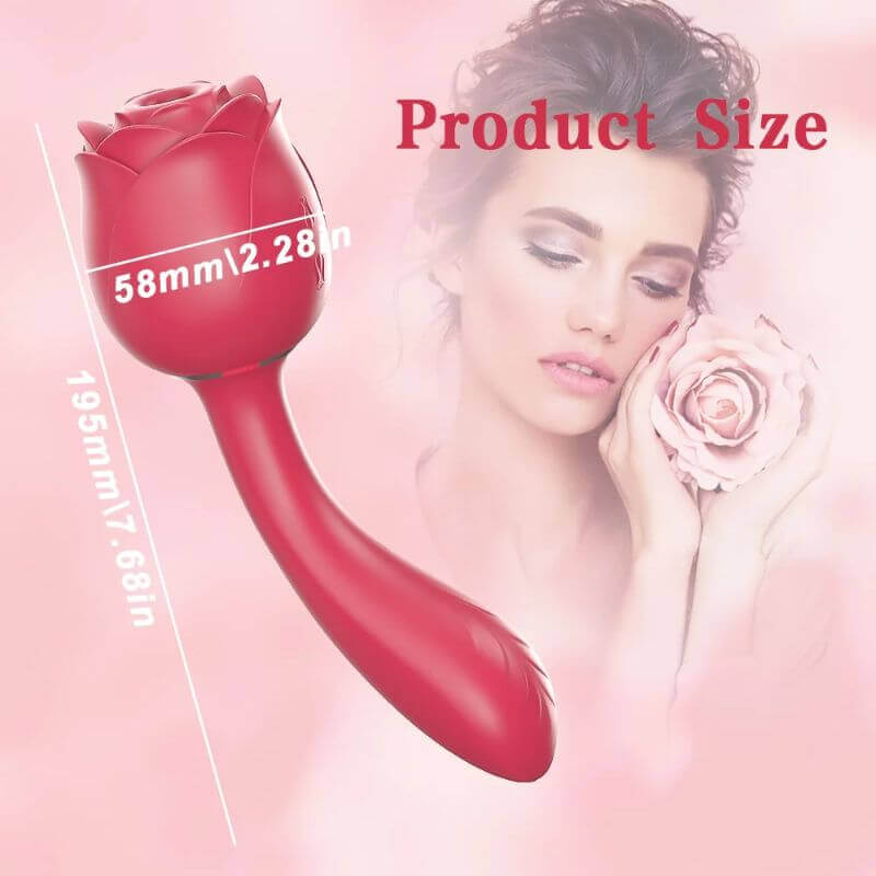 Rose Wand Sex Toy | 2 in 1 Upgrade Dual Stimulation Rose Sex Toy