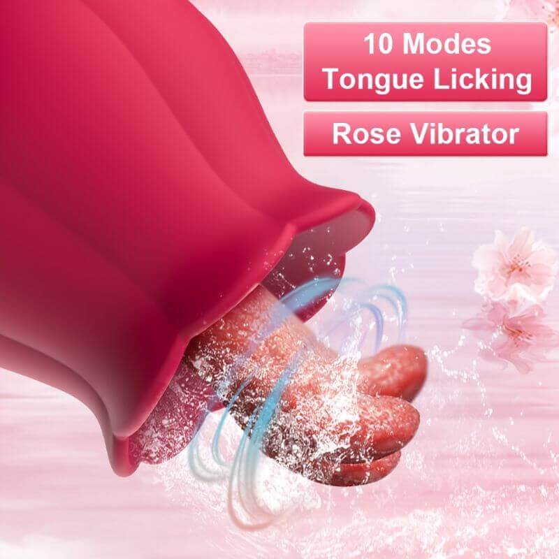 Rose Women Toy | Tongue Licking Stimulator With 9 Vibrating Pleasure